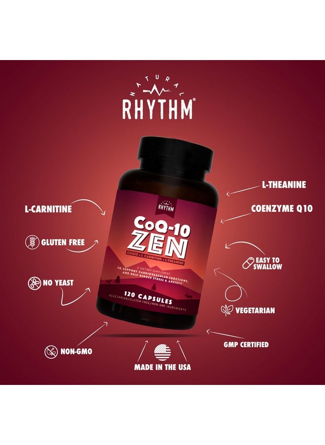 ناتشورال ريزم إيقاع طبيعي CoQ10-ZEN (إنزيم Q10 + إل-كارنيتين + إل-ثيانين) - 30 كبسولة  - Image 2