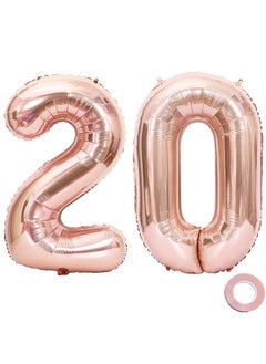 Rose Gold Number Balloons Large Foil Mylar Balloons 40 Inch Giant Jumbo Number Balloons For Birthday Party Decorations 20 - pzsku/ZAD56F4F575E198C91F15Z/45/_/1720769644/4de62bb5-2695-49dc-a345-8013315d81ba