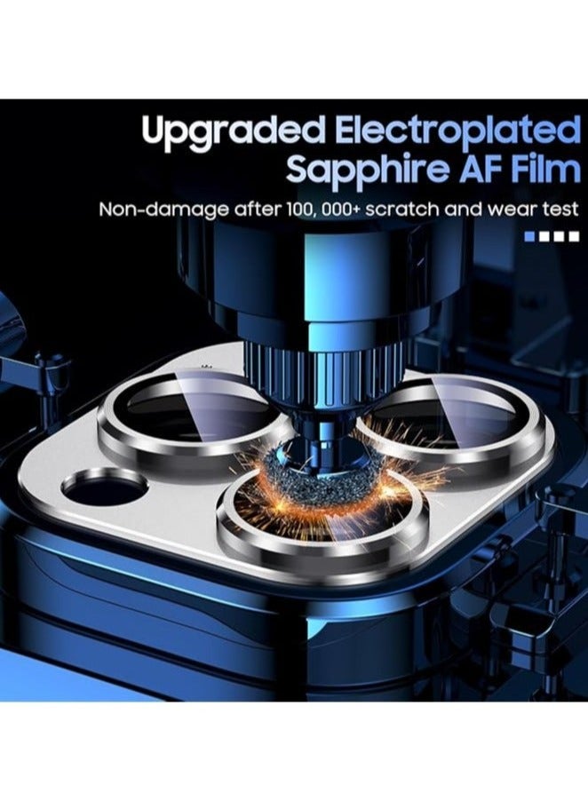 بيوينتي واقي عدسة الكاميرا لهاتف iPhone 16 Pro/iPhone 16 Pro Max 【حماية من السقوط】 【تغطية كاملة】 【معدن ثلاثي الأبعاد】 【مناسب للجراب】 غطاء كاميرا من الزجاج المقوى لهاتف iPhone 16 Pro Max - فضي من التيتانيوم - Image 3