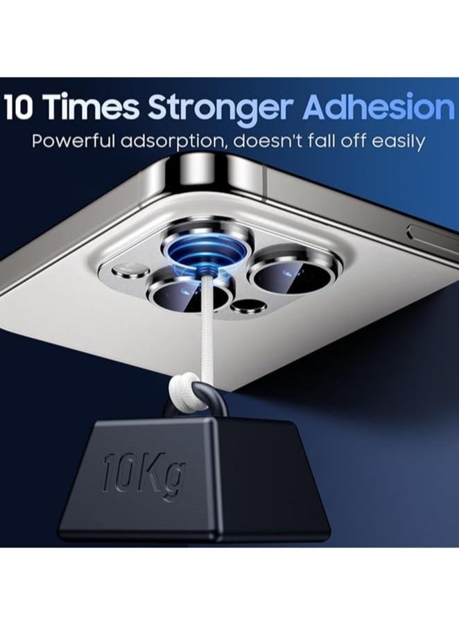 بيوينتي واقي عدسة الكاميرا لهاتف iPhone 16 Pro/iPhone 16 Pro Max 【حماية من السقوط】 【تغطية كاملة】 【معدن ثلاثي الأبعاد】 【مناسب للجراب】 غطاء كاميرا من الزجاج المقوى لهاتف iPhone 16 Pro Max - فضي من التيتانيوم - Image 4