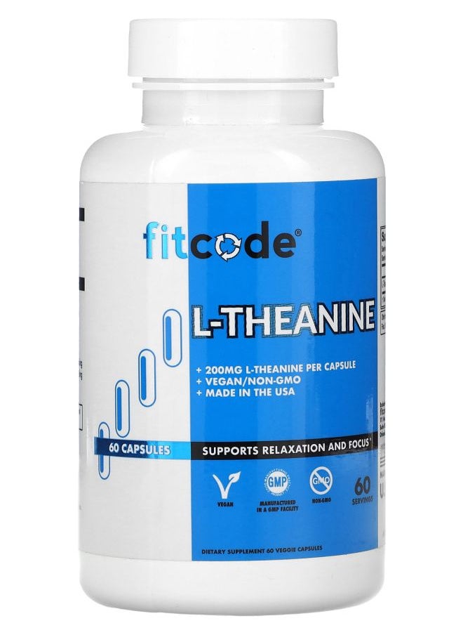 fitcode LTheanine 200 mg 60 Veggie Capsules 