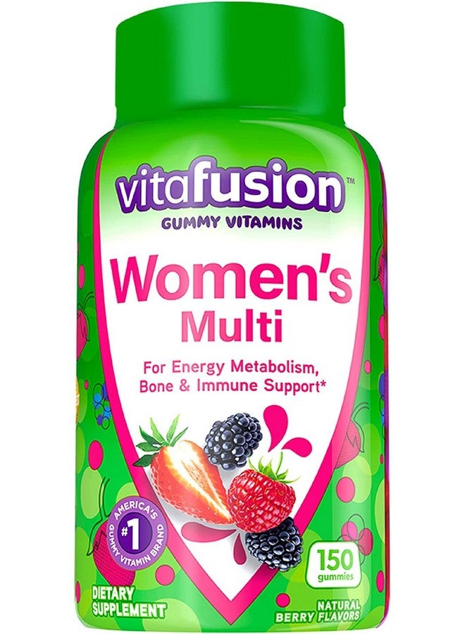 Vitafusion 150 Count with Vitamins A, C, D, E, B-6 and B-12 Womens Multivitamin Gummies, Berry Flavored Daily Vitamins for Women