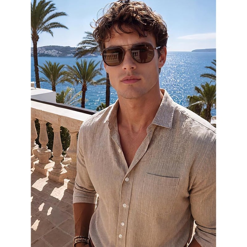 kimorn Polarized Aviator Sunglasses for Women Retro Square Frame Sun Glasses UV400 Protection Shades - Image 4