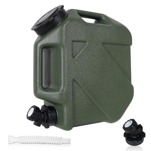 Digury 26 Gallon Water Jug Camping Water Container BPA Free Water Storage with Spigot No Leakage Portable Emergency Water Tank for Outdoor Hiking Camping Picnic Supplies Green