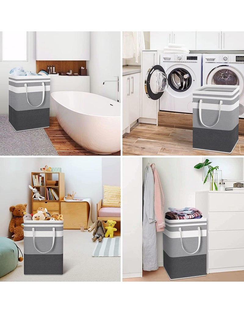 JOMILA Large Laundry Basket Waterproof Freestanding Laundry Hamper Collapsible Tall Clothes Hamper with Extended Handles for Clothes Toys in the Dorm and Family - Image 5