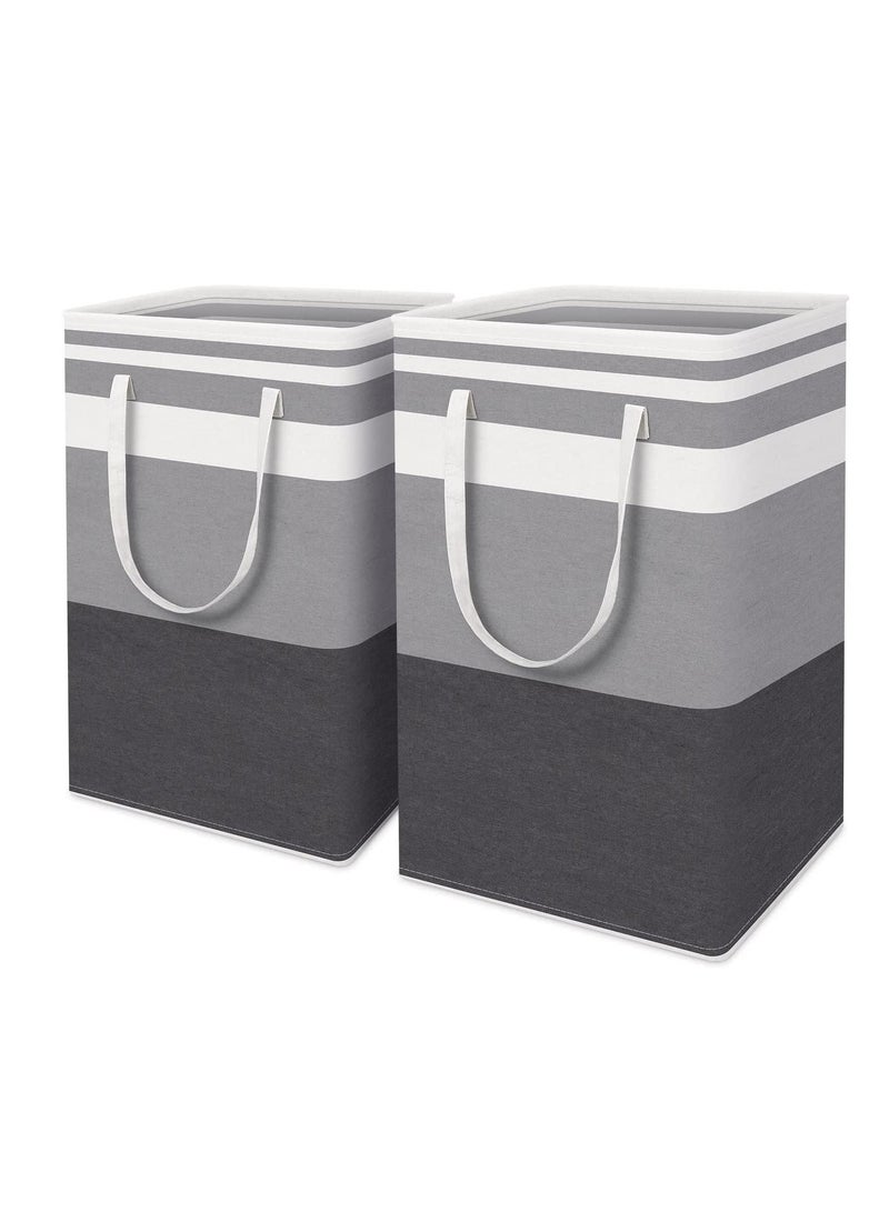 JOMILA Large Laundry Basket Waterproof Freestanding Laundry Hamper Collapsible Tall Clothes Hamper with Extended Handles for Clothes Toys in the Dorm and Family - Image 1