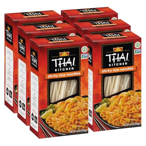 Thai Kitchen Gluten Free Stir Fry Rice Noodles 14 oz Pack of 6 - Image 1