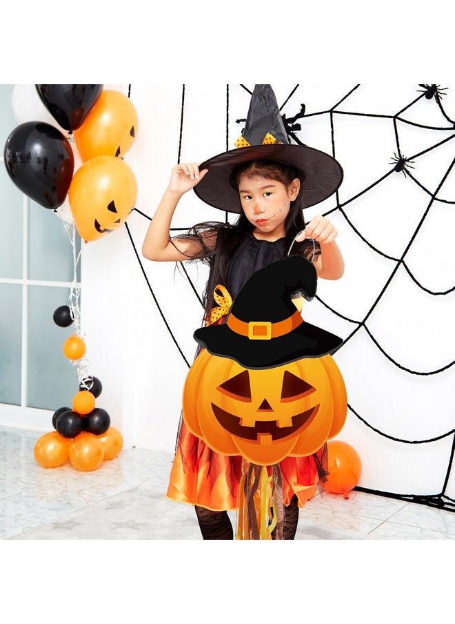 Aoriher - Halloween Pumpkin Piñata Pull String Piñata Halloween Hanging Decoration Piñata With Stick Blindfold Mexican Sugar Filled Piñata For Halloween Party Game Supplies - Image 1