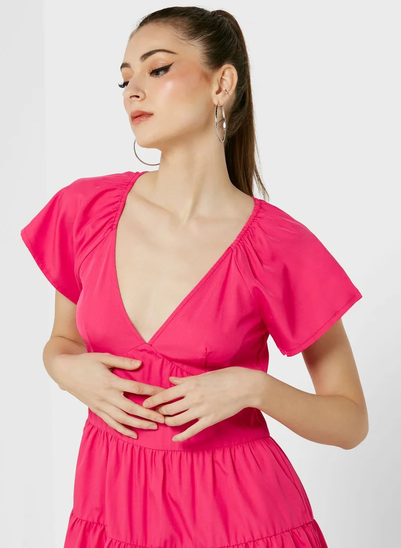 Ginger Colorblock Tiered Dress