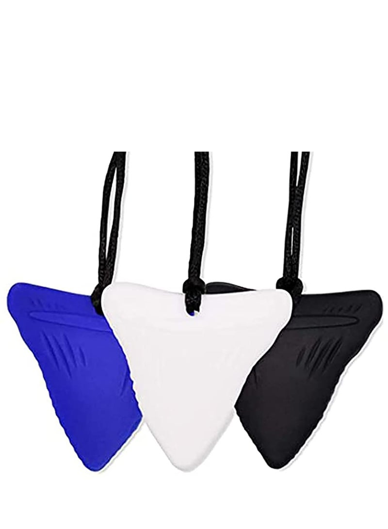 Zikra قلادة مضغ حسية على شكل أسنان قرش 3 قطع للأولاد والبنات - Image 1