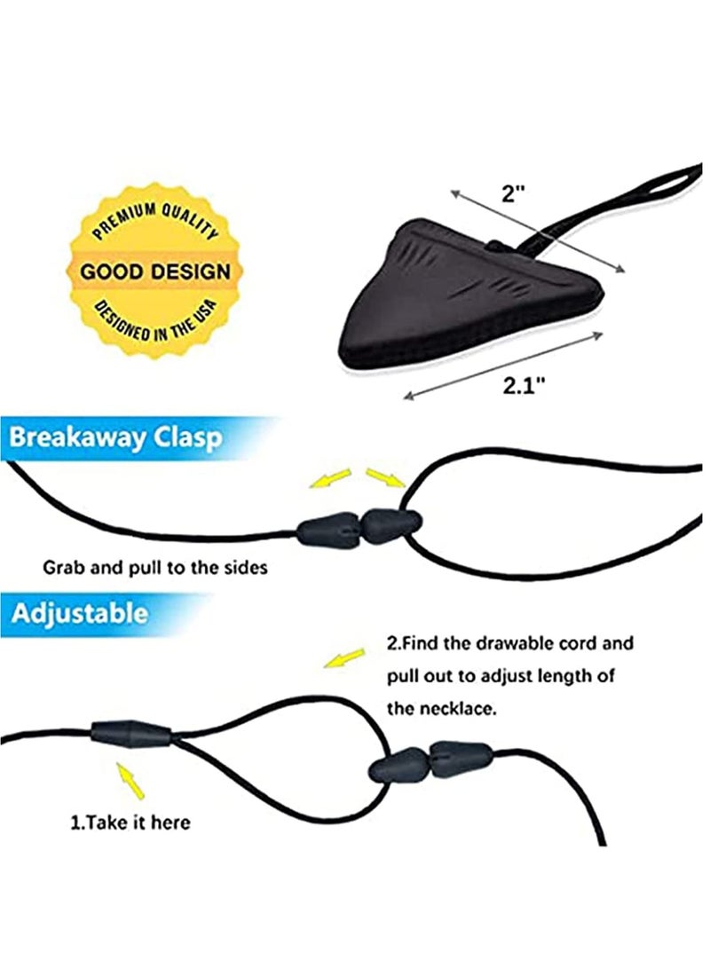 Zikra قلادة مضغ حسية على شكل أسنان قرش 3 قطع للأولاد والبنات - Image 2