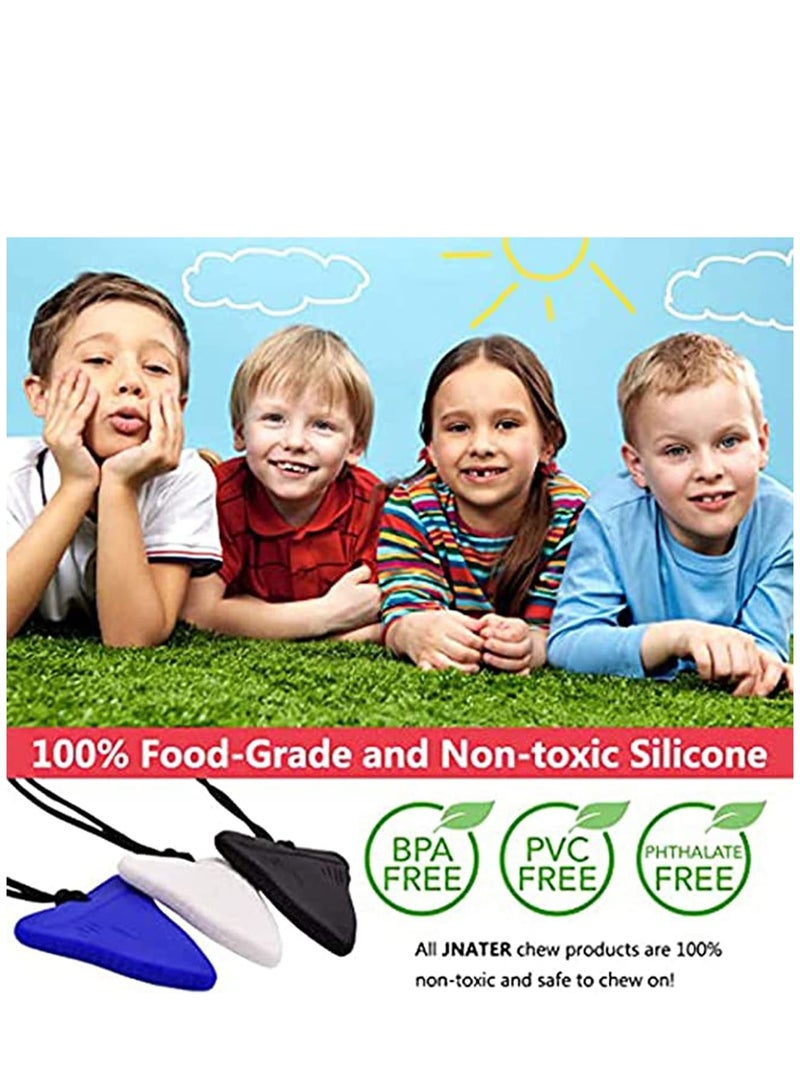 Zikra قلادة مضغ حسية على شكل أسنان قرش 3 قطع للأولاد والبنات - Image 4