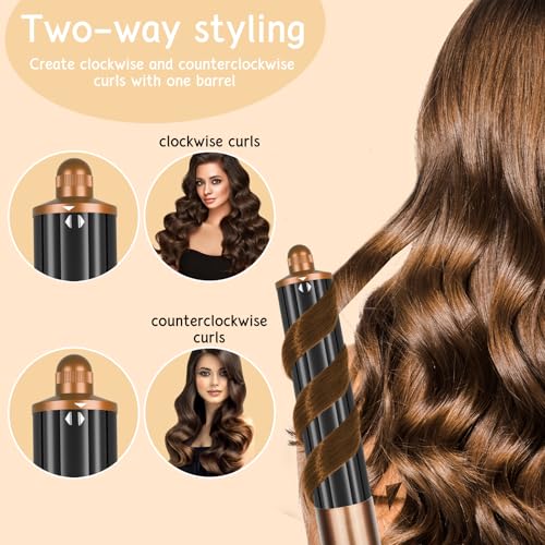 ZEPHBLOW Long Barrel for Dyson Airwrap, Long Hair Curling Roller Barrels Compatible with Airwrap HS01/05/08, Self-Curling Replacement Attachment for Part No.971889-06, Gold - Image 2