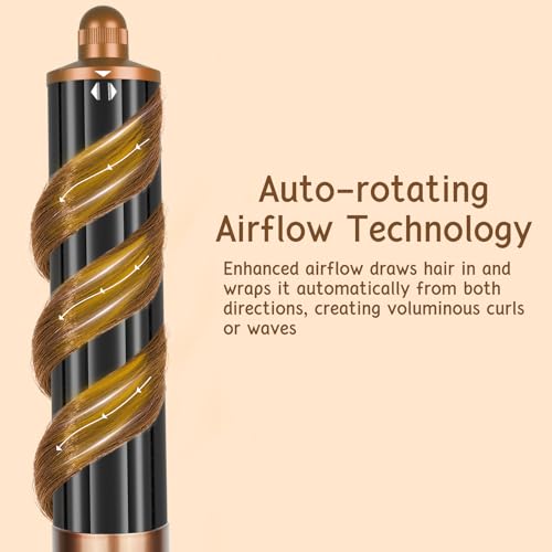 ZEPHBLOW Long Barrel for Dyson Airwrap, Long Hair Curling Roller Barrels Compatible with Airwrap HS01/05/08, Self-Curling Replacement Attachment for Part No.971889-06, Gold - Image 3