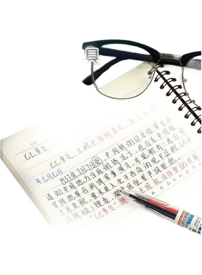 AIHAO [Back To School Essential] Aihao Four-Color Gel Pens For Students And Teachers, Journaling, Note-Taking, Multi-Core, Multi-Functional, Water-Based, Retractable Pens Transparent 2-Pack Gp247 - Image 3