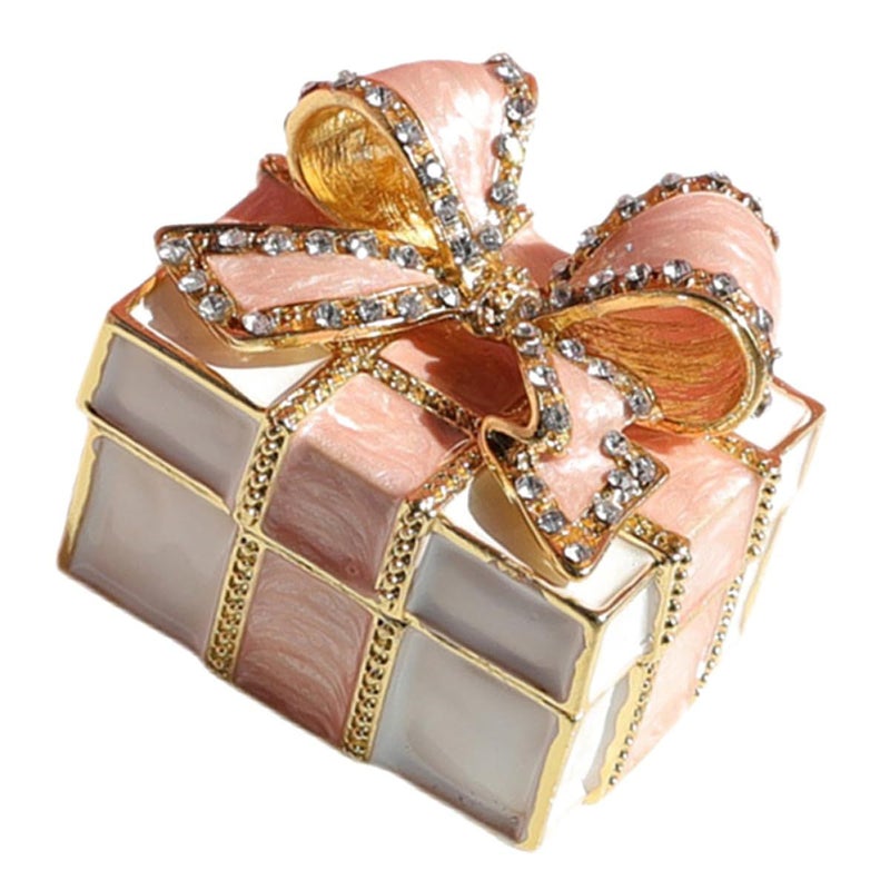 Pink Bowknot Jewelry Box Ring Storage Container Necklace Organizer Case For Wedding Proposal - Image 2
