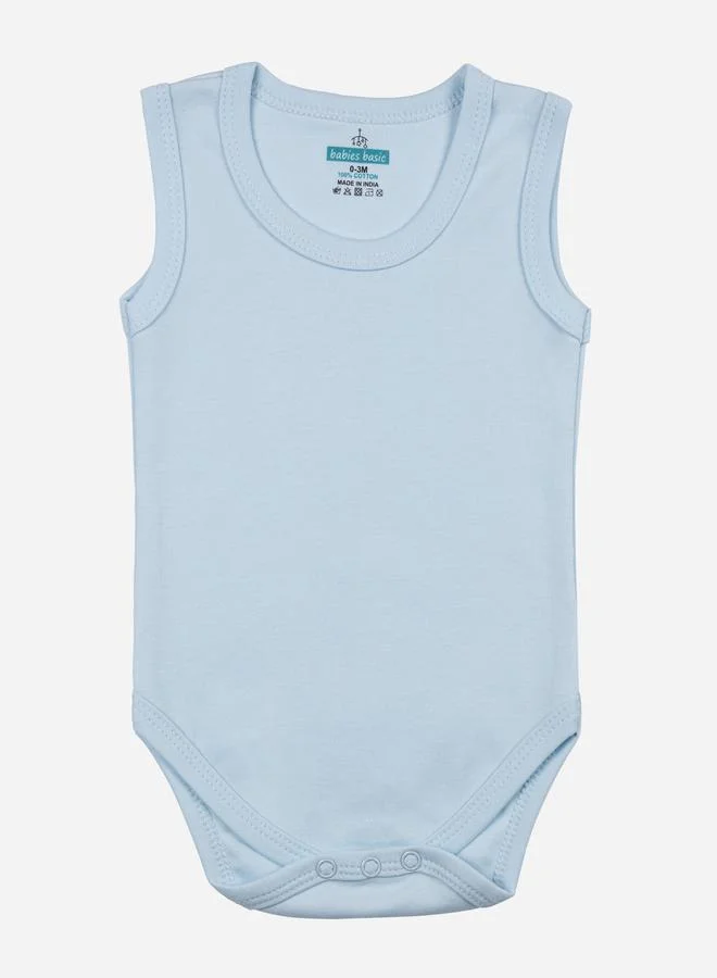 Babies Basic Pack of 3 - Solid Sleeveless Bodysuit by Styli