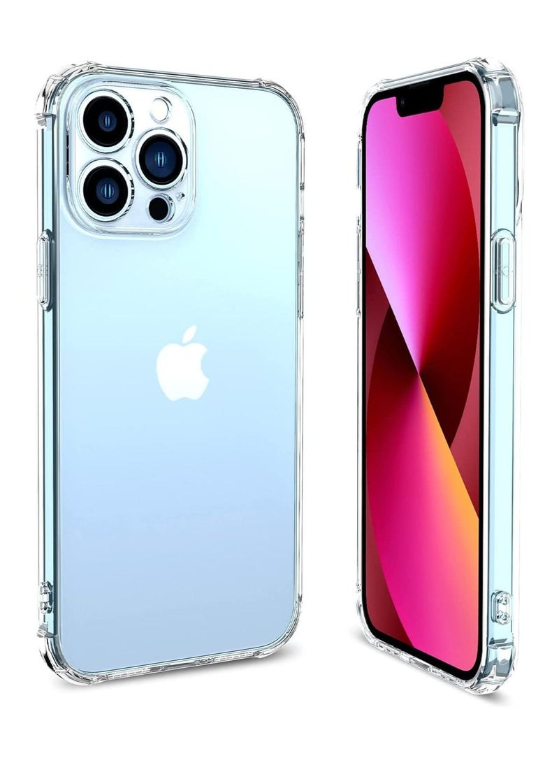 Clear Case for iPhone 13 Pro Crystal Clear Shock Absorption Bumper Transparent Soft Shockproof Cover Anti Scratch  - Image 3