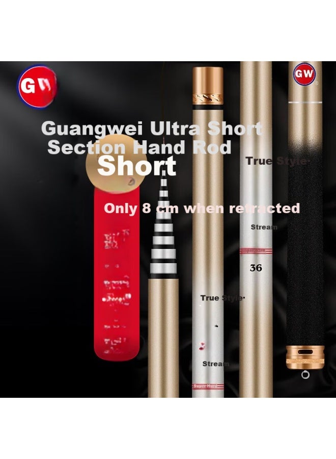 Gw 5.4m Zhenwu G20 Ultra Short Section Fishing Rod Hand Rod Super Light Super Hard Fishing Rod Stream Rod Fishing Rod Fishing Rod Fishing Tackle - Image 1