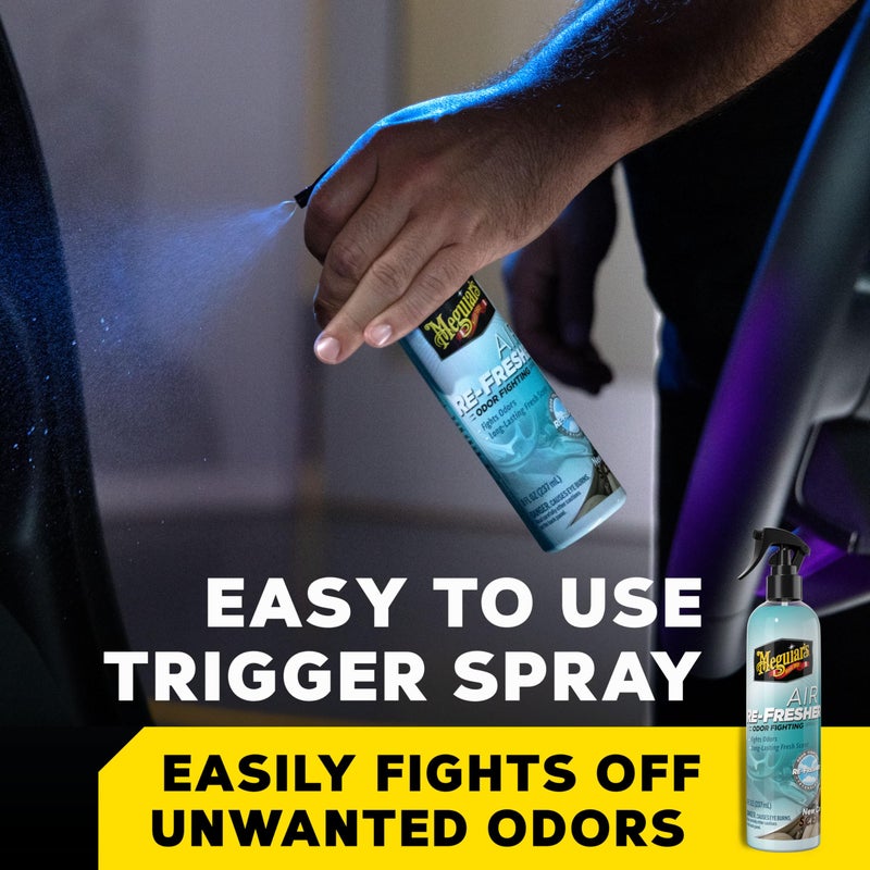 Meguiar's Air Re-Fresher Odor Fighting Spray, New Car Scent,Convenient Air Freshener that Instantly Fights Odors and Leaves Behind a Long-Lasting New Car Scent, 8 Oz Trigger Spray - Image 2
