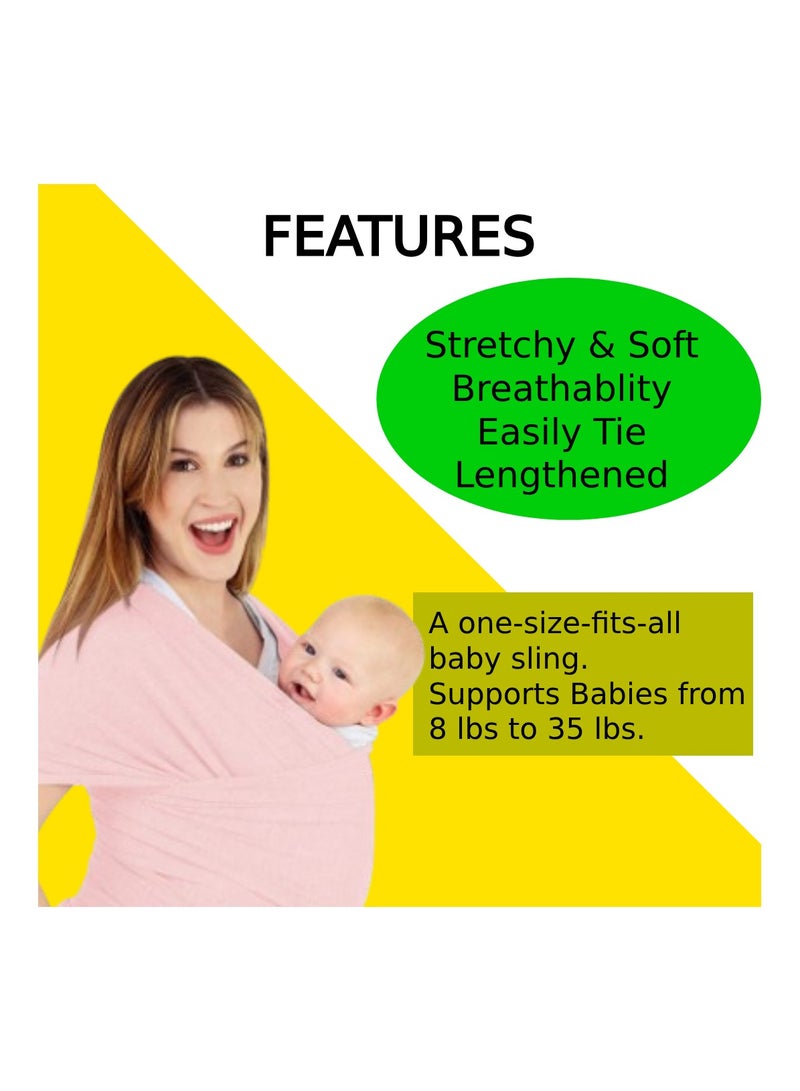 Urban Utility Premium Baby Carrier Wrap, Adjustable, Soft Fabric, Hands-Free Comfort for Newborns, Secure and Convenient Way to Carry Your Baby, Enhance Bonding - Image 2