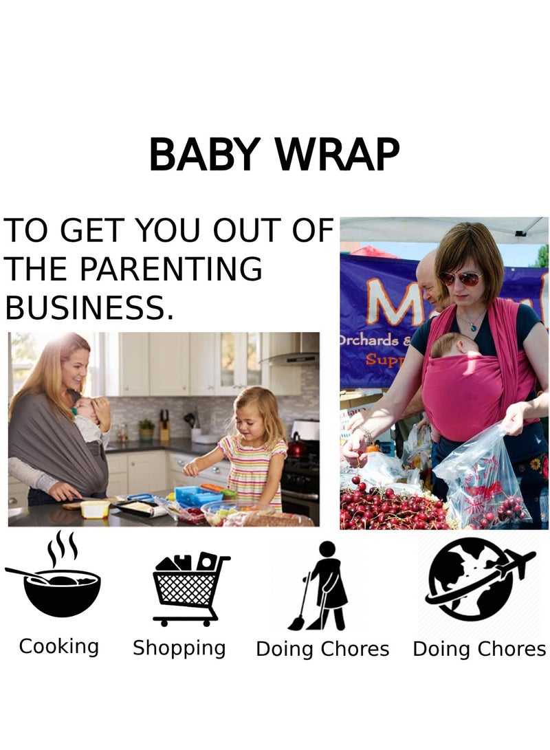 Urban Utility Premium Baby Carrier Wrap, Adjustable, Soft Fabric, Hands-Free Comfort for Newborns, Secure and Convenient Way to Carry Your Baby, Enhance Bonding - Image 4
