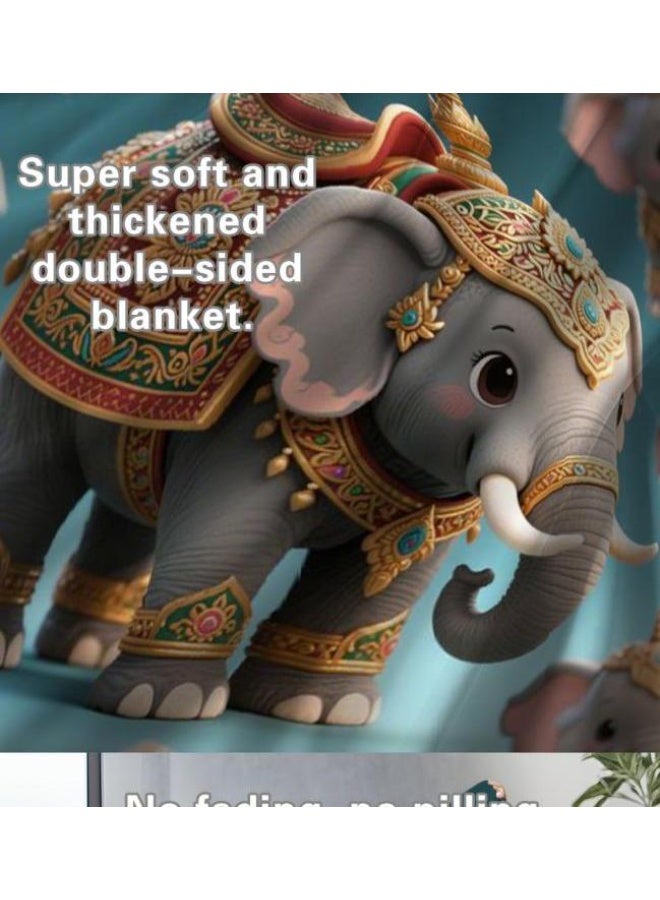 عام بطانية رقيقة من الفانيلا (حرارة ومريحة، ومناسبة للنوم واستخدام اللعبة والغبار والرمل) 150 سم * 200 سم - 382 - Image 5