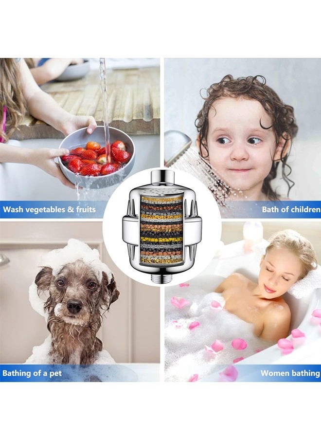 Generic - New 25 Stage Shower Filter for Heavy Duty Filtering &Softening with 3 Shower Filter Replacement Cartidges, VeoryFly 90% Water Filtration&10% Rejuvenation Hard Water Shower Head Filter - Image 1