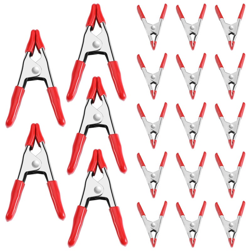 WORKPRO 20Piece Steel Spring Clamp Set 15pc 34 clamps 5pc 1 clamps for Wood Working DIY Photo Studio Backdrops Backgrounds W001401A
