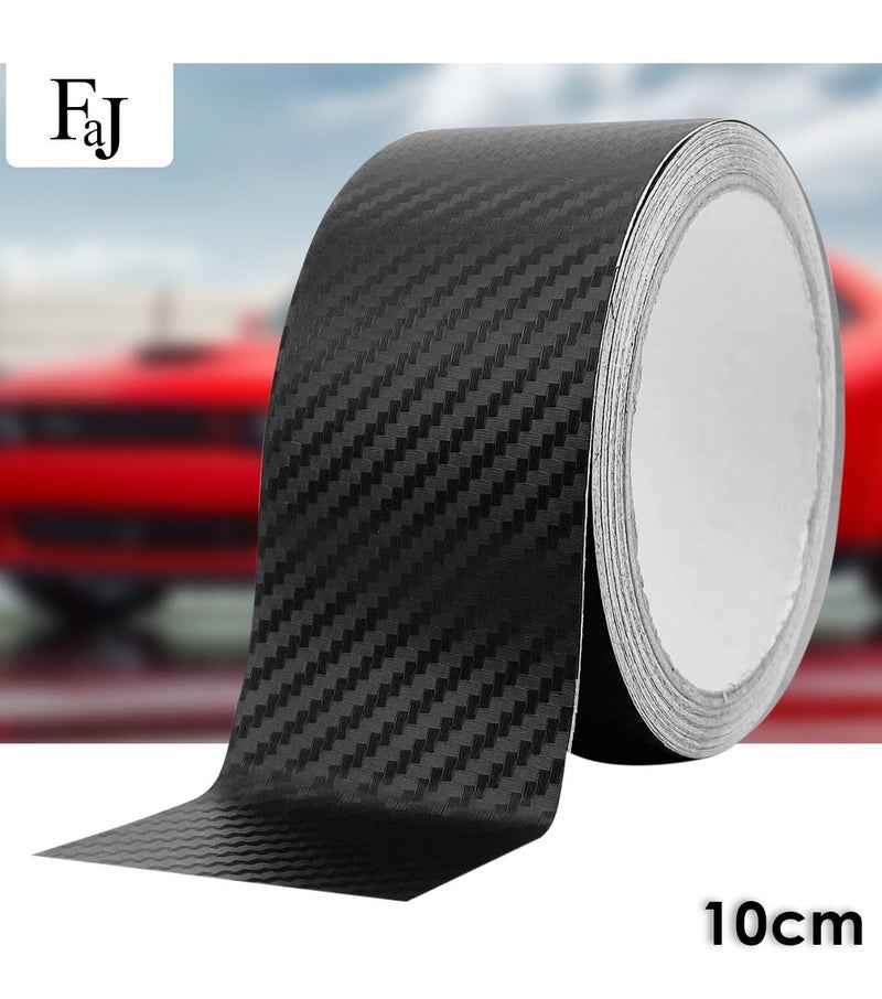 FAJ K5D 5D Carbon Fiber Nano Protection Sticker Tape 10CM x 10M Car Door Sill Guard Anti Scratch Strip Waterproof Door Edge Protector Bumper Guard Threshold Sticker Universal Auto Paint Protection Film Trim Decal Accessories Roll - Image 1