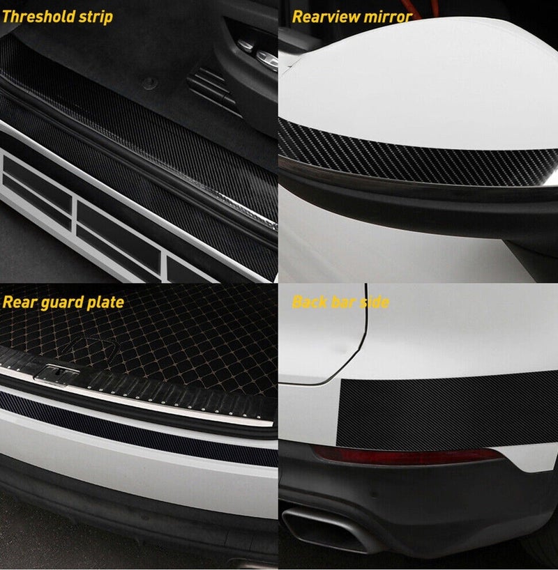 FAJ K5D 5D Carbon Fiber Nano Protection Sticker Tape 10CM x 10M Car Door Sill Guard Anti Scratch Strip Waterproof Door Edge Protector Bumper Guard Threshold Sticker Universal Auto Paint Protection Film Trim Decal Accessories Roll - Image 5
