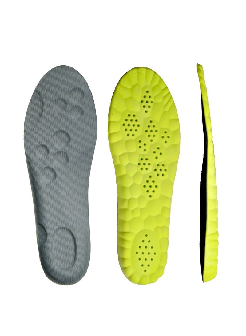 Dr. Joe Medical Brushes Meron Foam Flexible Shock Absorption Arch Support Insole for Running and Sports Shoes, Memory Foam 4D Cloud Technology Foot Insert, Breathable Soft Padded Comfortable Non Slip Shoe Insoles for Men and Women, U Shaped Heel Alignment Orthopedic Support Insert, Sweat Absorbing Honeycomb Design, Lightweight Durable Polyurethane Material, Suitable for Casual Shoes Boots Work Shoes Sneakers Slippers, Pain Relief Foot Cushion Insole for Daily Use, 1 Pack High Resilience Gel Padding Impact Protection, All Day Comfort Support for Plantar Fasciitis Heel Pain Arch Pain Flat Feet, Trim to Fit Universal Size Insert - Image 1