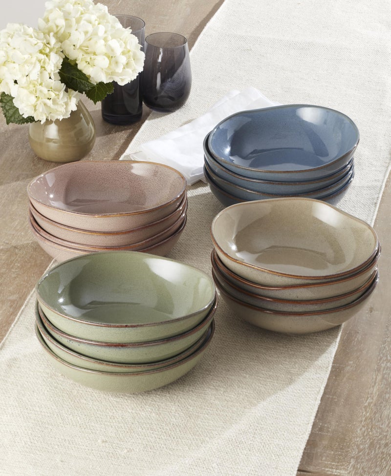 Oneida 899209 Organic Shades Blue Pasta Bowls, Set Of 4, Service For 4 - Image 5