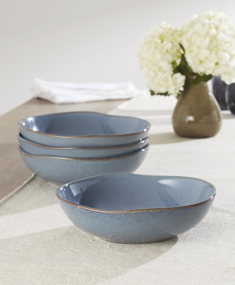 Oneida 899209 Organic Shades Blue Pasta Bowls, Set Of 4, Service For 4 - Image 4