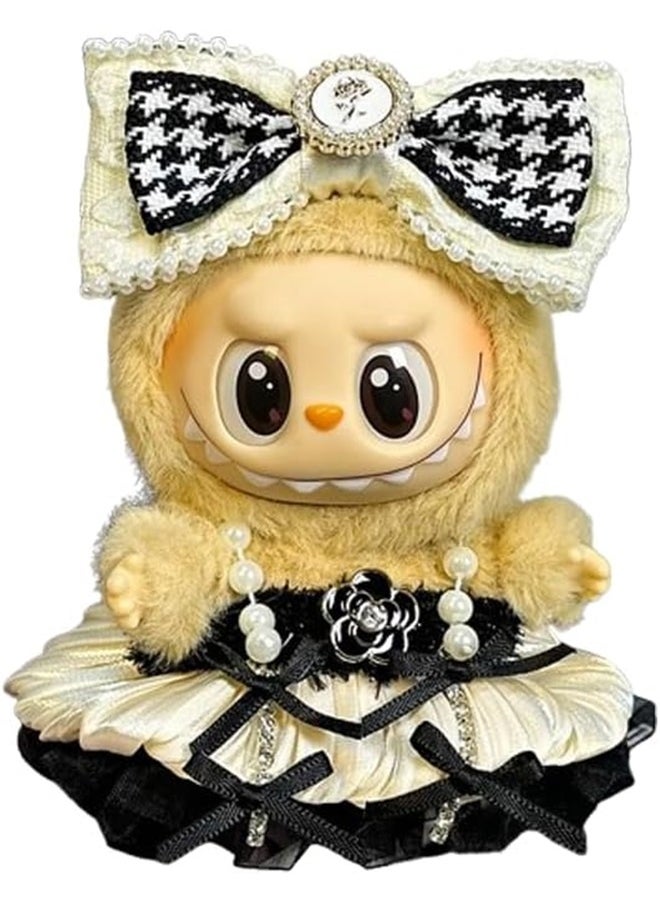 yongsheng Sitting Party Doll Clothes Doll Clothes Ragcloth Clothes Plush Vinyl Face-Specification:First And Second Generation Universal (doll Not Included) - Standard Outfit-Color:Little Paris In Black (headwear + Suspender Skirt)  - Image 1
