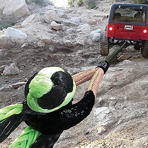 Bubba Rope Renegade 176655BKG Off-Road Power Stretch Kinetic Kit 3/4" x 20' ft. Recovery Rope with Breaking Strength of 19000 Lb. in Tan / Green, Ideal for Recovery and Towing Stuck Vehicles - Image 2