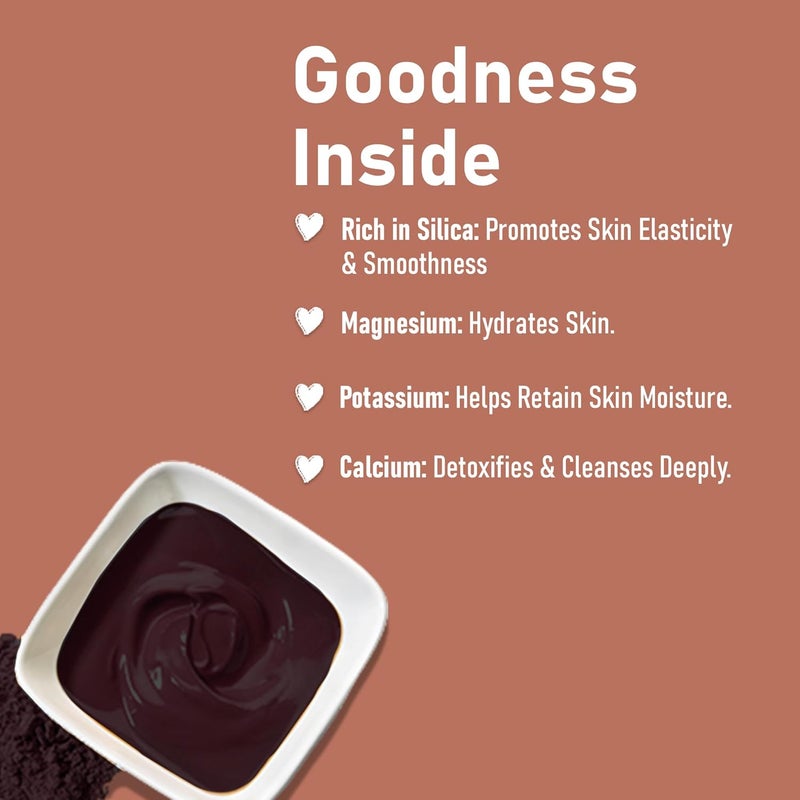 minature mi nature Rhassoul Red Clay Powder For Face Deep Cleansing Even Skin Tone Acne And Hair Care All Skin Type Unisex Use 100 Pure Herbal Hair Skin Care Mask 227G 8 Oz Pack Of 2 - Image 2