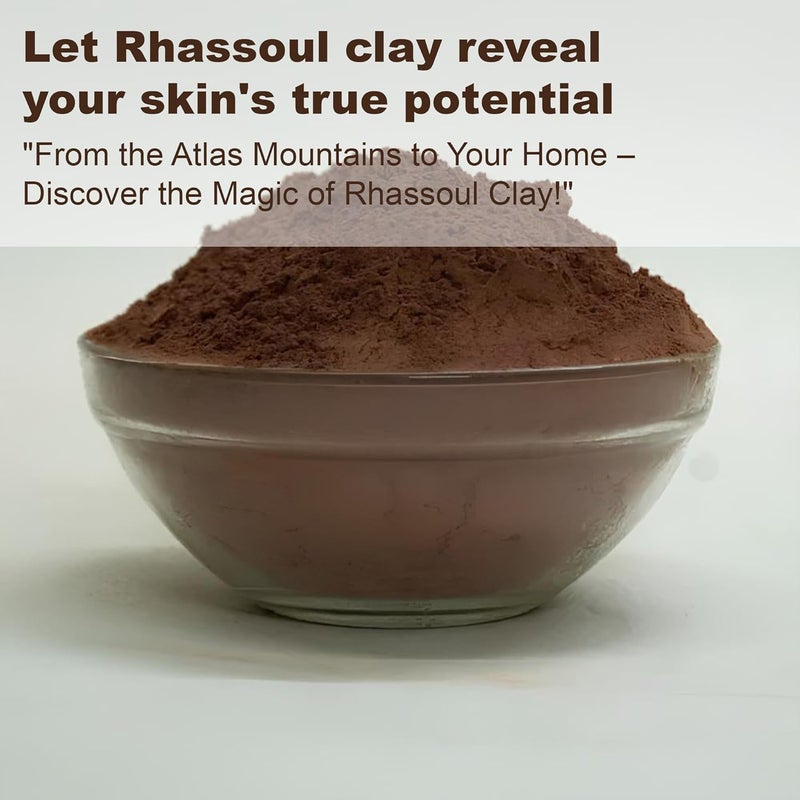 minature mi nature Rhassoul Red Clay Powder For Face Deep Cleansing Even Skin Tone Acne And Hair Care All Skin Type Unisex Use 100 Pure Herbal Hair Skin Care Mask 227G 8 Oz Pack Of 2 - Image 5