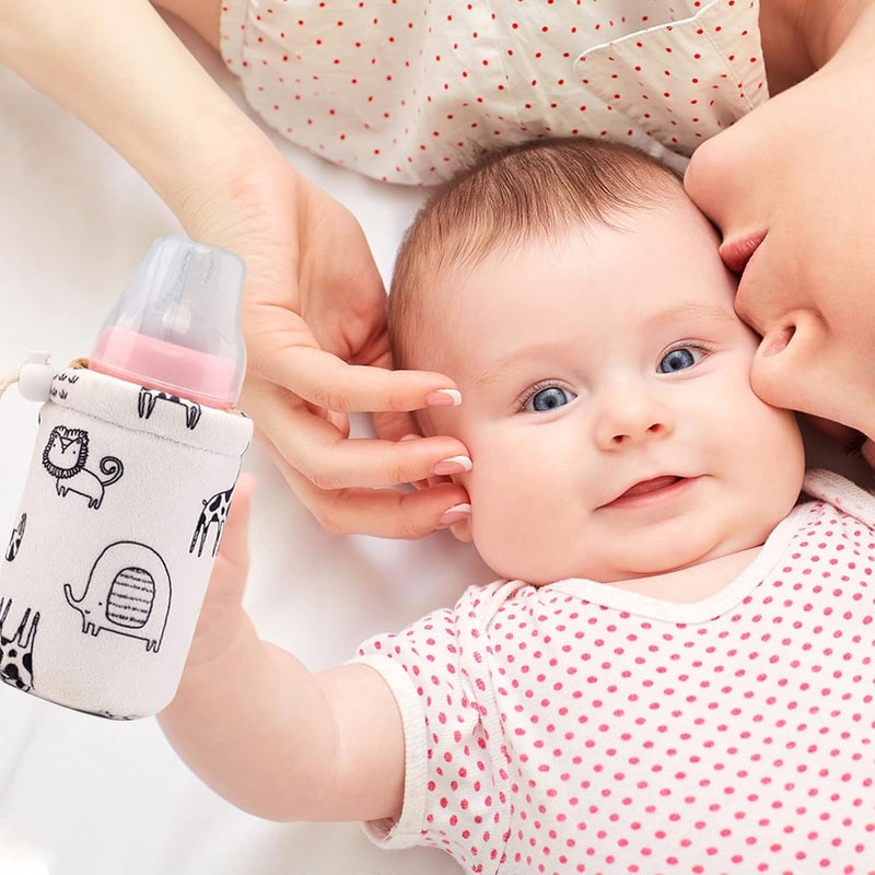 كلاراكو أغطية عازلة لزجاجات الرضاعة، حافظات دفء زجاجات الرضاعة، أغطية زجاجية عازلة، حافظات دفء زجاجات الرضاعة، سعة 240 مل - Image 3