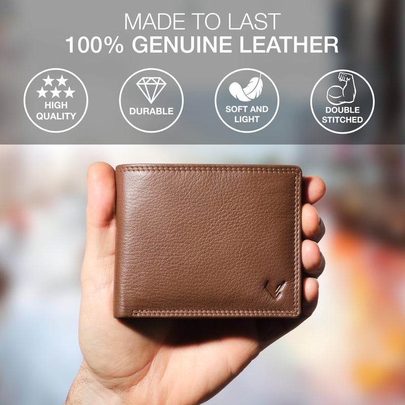 Lavalen Slim Leather Wallet for Men - Mens Wallet Bifold - Holds Bills, Credit Cards - Carteras para Hombres Piel - Billeteras de Hombres Cuero Original - Front Pocket - Full Grain RFID Blocking - Image 2