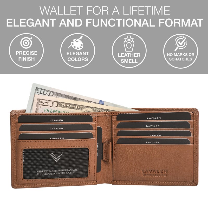 Lavalen Slim Leather Wallet for Men - Mens Wallet Bifold - Holds Bills, Credit Cards - Carteras para Hombres Piel - Billeteras de Hombres Cuero Original - Front Pocket - Full Grain RFID Blocking - Image 4
