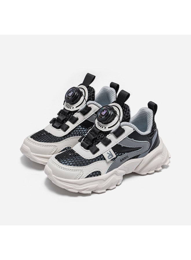 Annil أحذية رياضية للأطفال بتصميم شبكي منفذ للهواء وقابلة للتحمل - أحذية جري للأولاد والبنات صيف 2025 جديدة بأسلوب الأب retro - Image 3