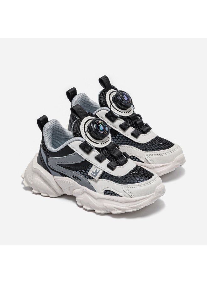 Annil أحذية رياضية للأطفال بتصميم شبكي منفذ للهواء وقابلة للتحمل - أحذية جري للأولاد والبنات صيف 2025 جديدة بأسلوب الأب retro - Image 5