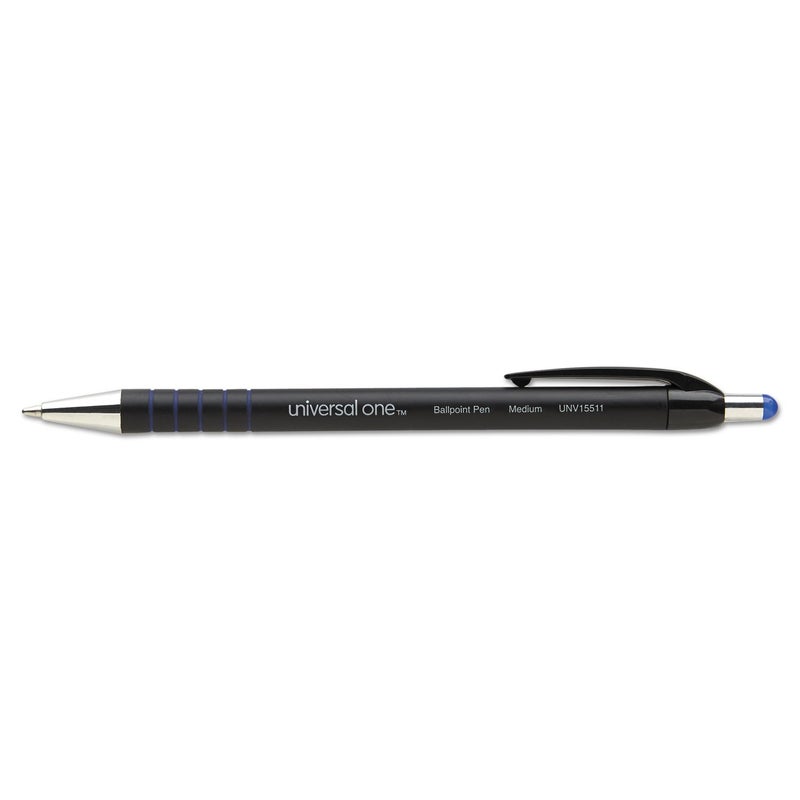 UNIVERSAL Ballpoint Pen, Retractable, Medium 1 Mm, Blue Ink, Blue Barrel, Dozen - Image 4