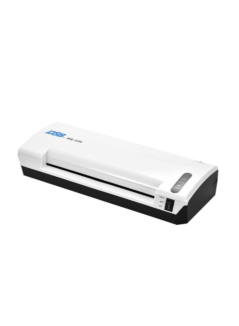 DSB A4 Photo Hot Cold Laminator Free Paper Trimmer Cutter 1.5-2min Warm Up 400mm/min Fast Speed for 80-125mic Film Laminating with Jam Release EU Plug - Image 3