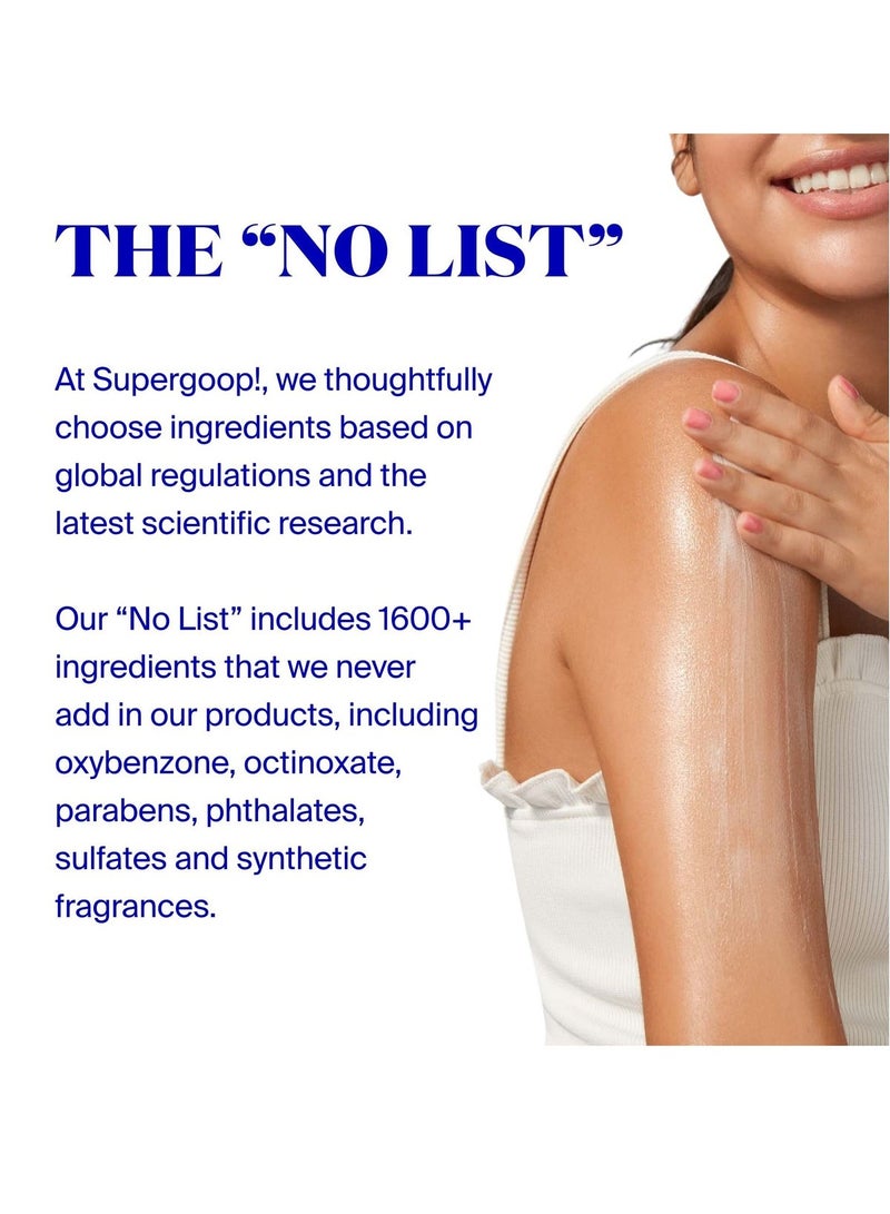 سوبر جوپ سونسكرين سوبرغوب! غير مرئي SPF 40، 1.7 أونصة - خالٍ من الزيوت، خفيف الوزن وغير مرئي وآمن للشعاب المرجانية، واقي شمس واسع الطيف للوجه لجميع أنواع البشرة - عديم الرائحة - مثالي كبرايمر للمكياج - صديق لللحية - Image 5