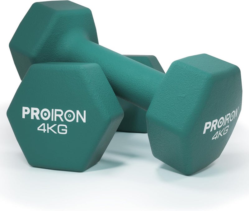 PROIRON مجموعة دمبل هكس نيونبرين - 2 × 4 كجم - Image 1