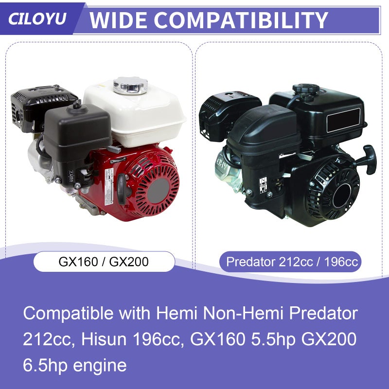 CILOYU 212cc Mini Bike Left Long Exhaust Pipe Replacement for Coleman CT200U CT200U-EX BT200X KT196 Baja MB165 MB200 Axis M200 196cc GX160 GX200 Engine Monster Mega Moto 200cc Minibike Go Kart Parts - Image 4