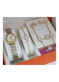 Soft watch set for women, Japanese machine, with a chain, bracelet and ring