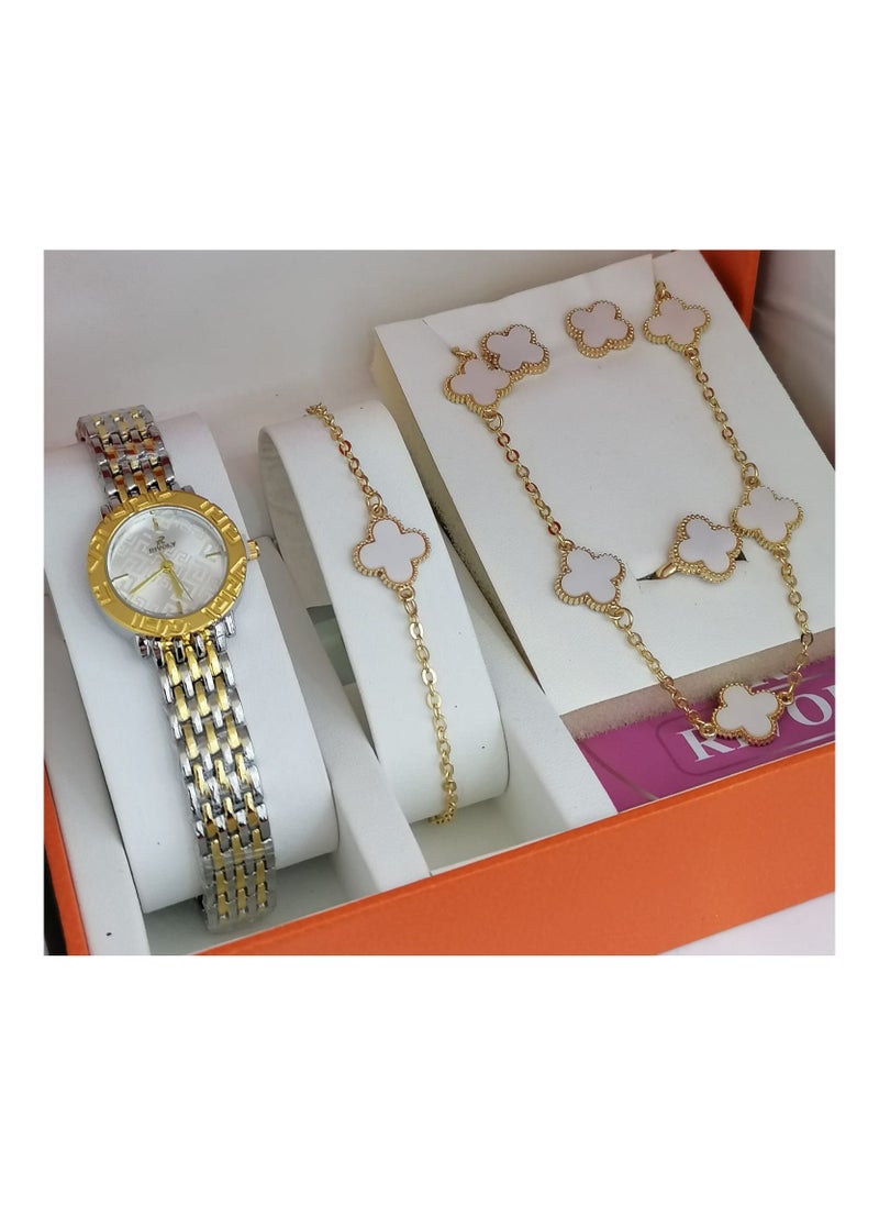 Rivoli - Soft watch set for women, Japanese machine, with a chain, bracelet and ring - Image 1